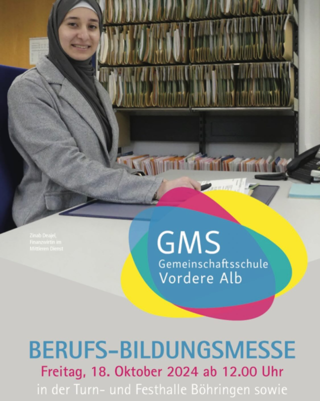 SAVE THE DATE. Am 18. Oktober 2024 findet die 2. Berufsbildungsmesse in Böhringen statt.
